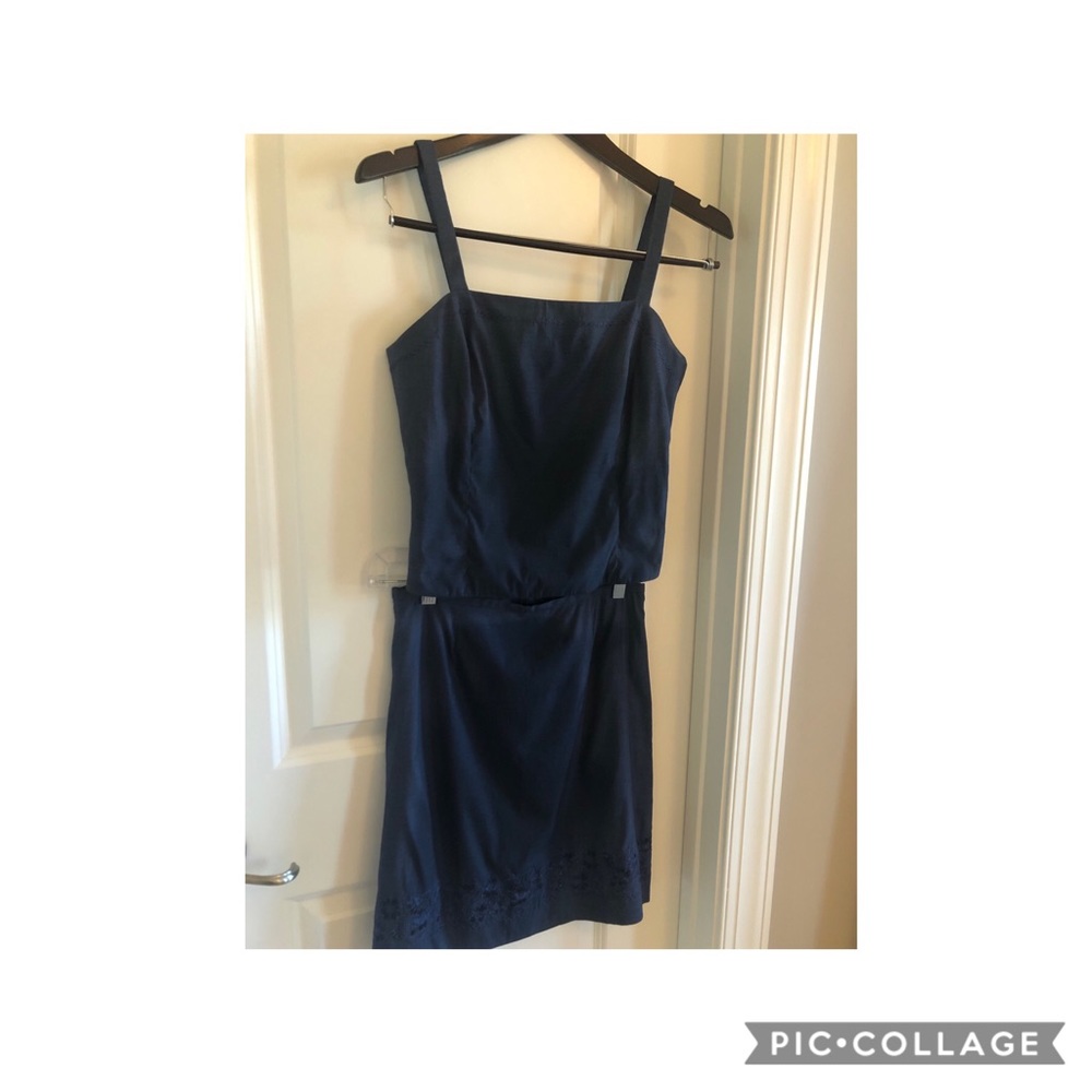 Blue Two Piece Ann Taylor Shirt and Tank Set